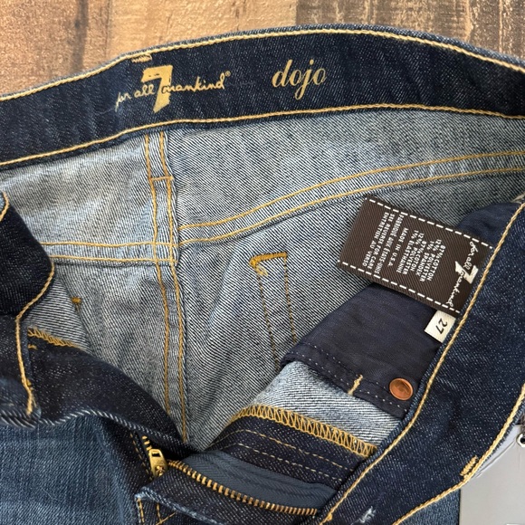 7 For All Mankind Dark Blue Flare Jeans - Picture 3 of 6